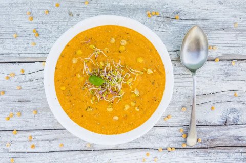 Velouté de lentilles corail