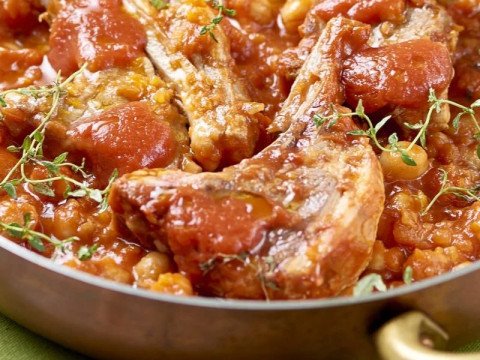 Côtelettes d'agneau sauce espagnole