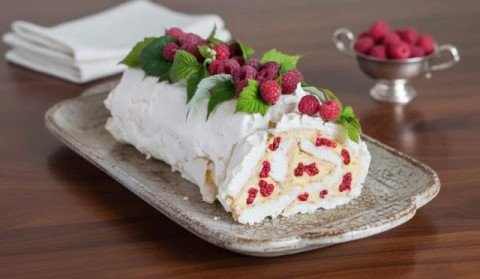 Bûche mascarpone framboises