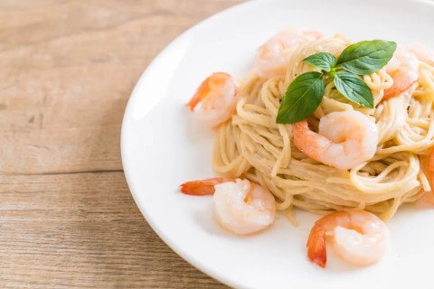 Gambas aux spaghetti