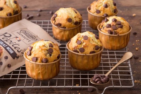 Muffins pépites de chocolat noir