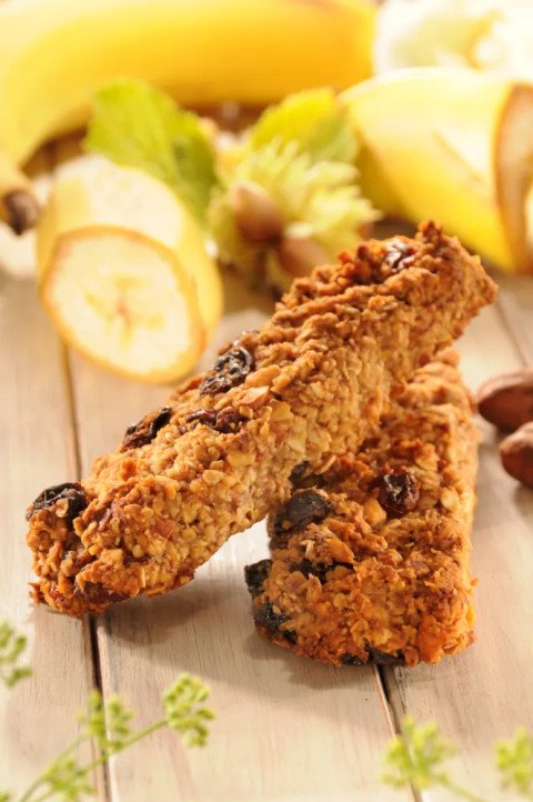 Barres de céréales à la banane