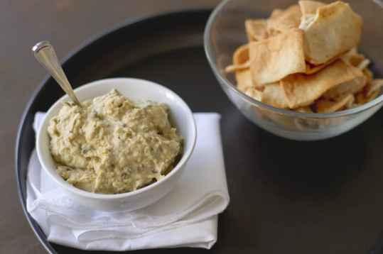 Caviar d'artichauts au basilic au companion