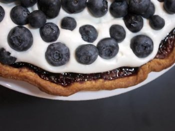 Tarte aux myrtilles et mascarpone