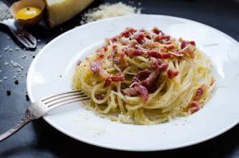pâtes carbonara au canard