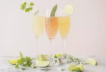 cocktail au Champagne et citron vert
