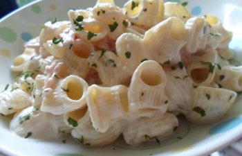 Pâtes jambon moutarde mascarpone