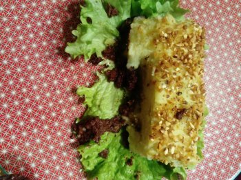 Parmentier de boudin noir au lait de coco et noisettes