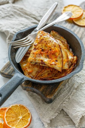 Crêpes flambées au rhum