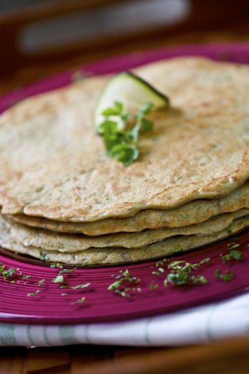Blinis de courgettes et aubergines à l'ail