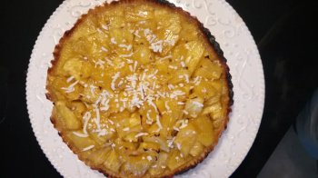 Tarte à l'ananas et à la crème de coco
