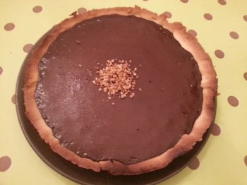 Tarte au chocolat et au pralin