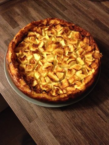 Clafoutis pommes et pépites de chocolat