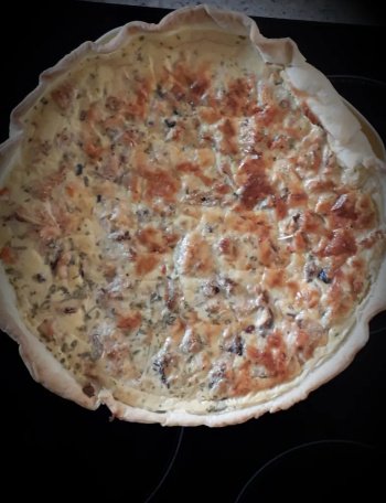 Quiche saumon-crevettes