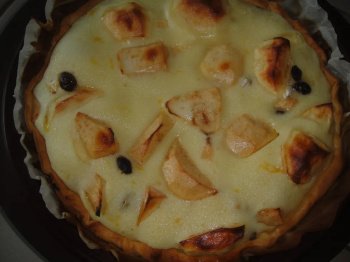 Tarte alsacienne aux pommes et aux raisins secs