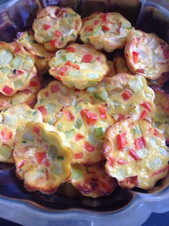 Mini clafoutis de légumes au chèvre pour l'apéritif