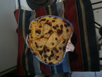 Pudding épicé au pain beurré