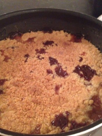 Crumble poire ananas