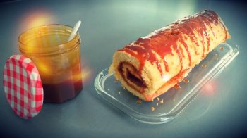 Gâteau roulé au caramel beurre salé