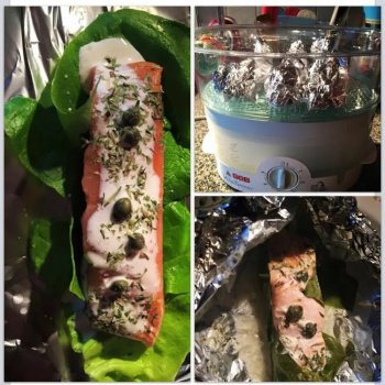 Papillotte de saumon à la crème