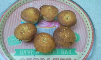 Muffins au chocolat blanc et à la noix de coco