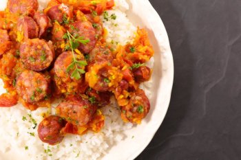 Rougail saucisse au Cooking Chef