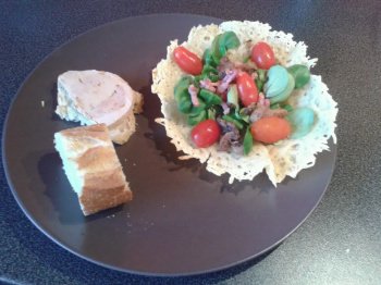 Tacos de parmesan et sa garniture estivale