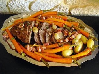 Jumeau de boeuf aux petits légumes