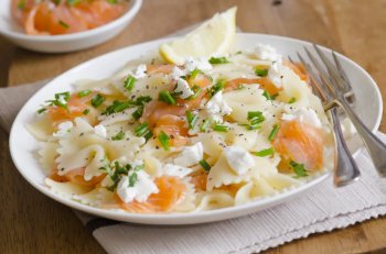 Pâtes au saumon fumé à la vince
