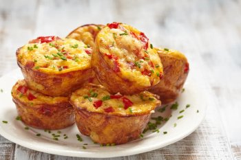 Mini muffins oignon rouge comté