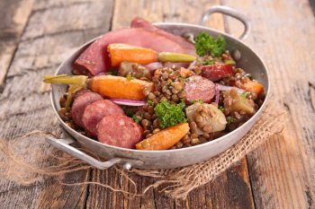 Petit salé aux lentilles au Thermomix