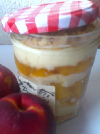 Verrines façon tarte aux pêches