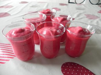Mousse de framboises