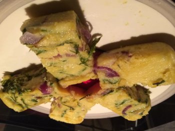 Flan de polenta aux asperges