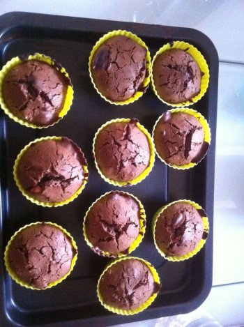 Muffins au chocolat et aux meringues