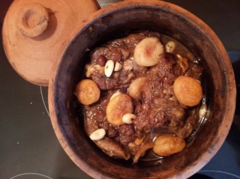 Tajine agneau abricots et raisins secs