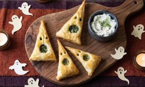 Feuilletés fantômes au chèvre pour Halloween