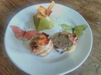 Flan frais de fanes de radis et patate douce