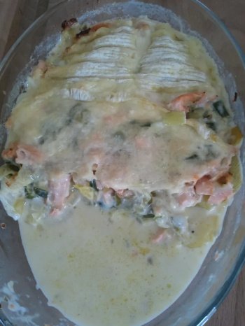 Tartiflette saumon poireau