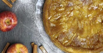 Tarte aux pommes et confiture de coing