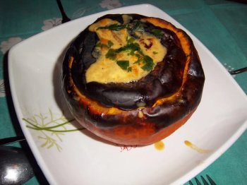 Potimarron aux crevettes