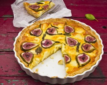 Tarte au fromage blanc et figues