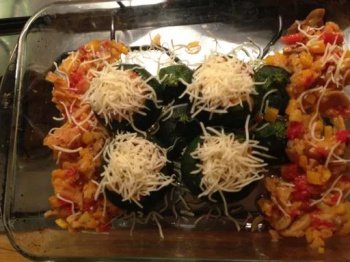 Courgettes rondes farcies aux petits légumes