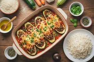 Courgettes Farcies : La Recette Complète au Bœuf et Riz Basmati pour un Repas Généreux