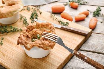 Tourte saumon carottes