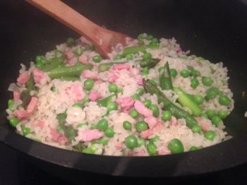 Risotto petits pois et asperges