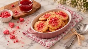 Petits sablés aux pralines roses