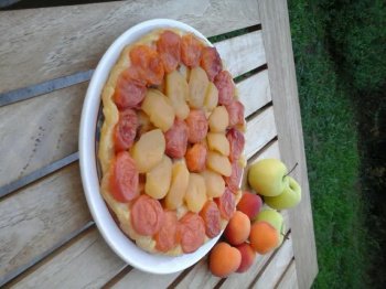 Tatin facile aux pommes et aux abricots