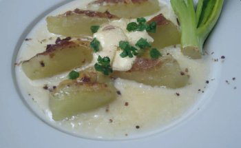 Ragoût de poireaux au Roquefort