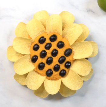 Tournesol apéritif (houmous patates douces et pois chiches)